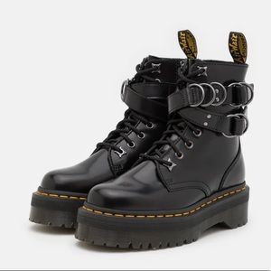 NEW JADON HARDWARE LEATHER PLATFORM BOOTS